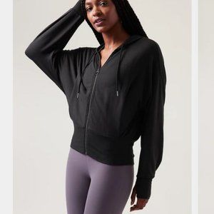 ATHLETA Plus Balance Black Zipped Jacket Hoodie Sweatshirt 2X